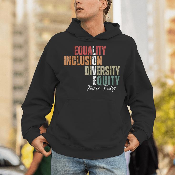 Equality Inclusion Diversity Equity Love Never Fails Teacher Unisex Hoodie, funny gift Equality Inclusion Diversity Equity Love Never Fails Teacher Unisex Hoodie, funny gift