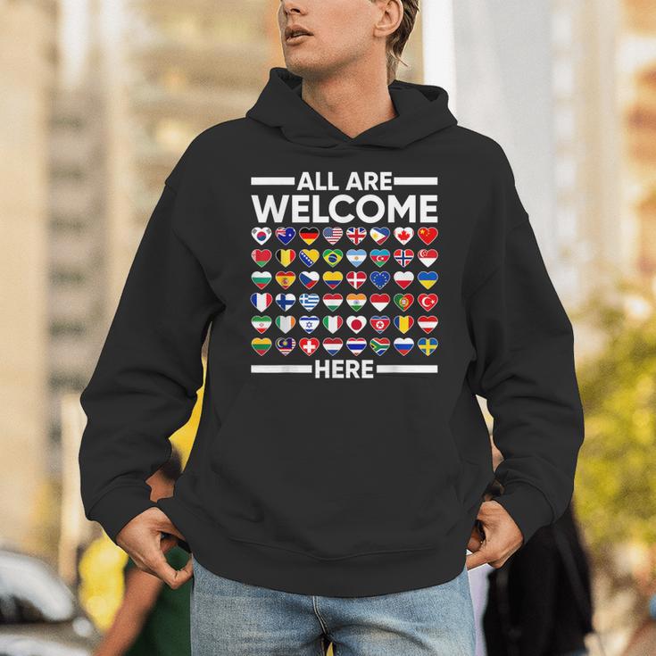 ESL Teacher All Are Welcome Here For Worlds Virtual Teachers Unisex Hoodie, Esl Teacher Hoodies, funny gift