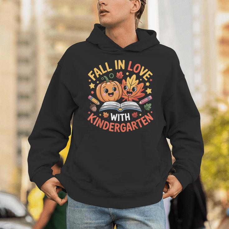 Fall In Love With Kindergarten Autumn Kindergarten Teacher Unisex Hoodie, funny gift Fall In Love With Kindergarten Autumn Kindergarten Teacher Unisex Hoodie, funny gift