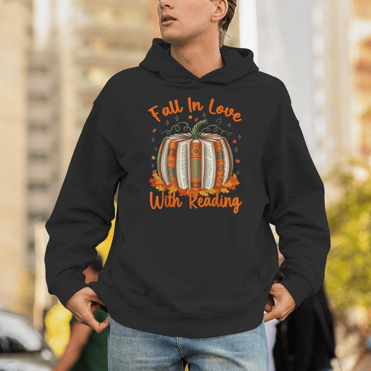 Fall In Love With Reading Pumpkin Autumn Librarians Teacher Unisex Hoodie, funny gift Fall In Love With Reading Pumpkin Autumn Librarians Teacher Unisex Hoodie, funny gift
