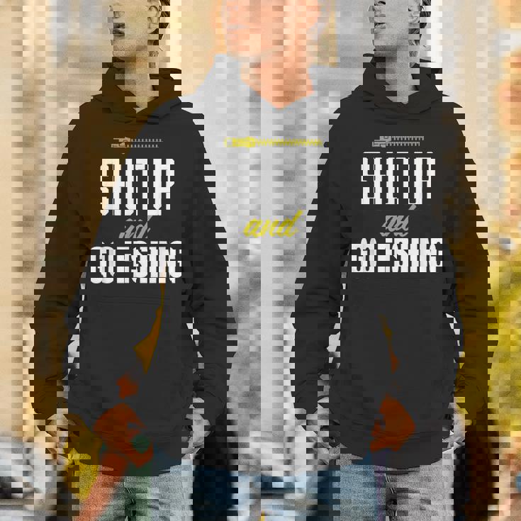 hut Up And Go Fishing Fisher Lover Fish Fishing パーカー