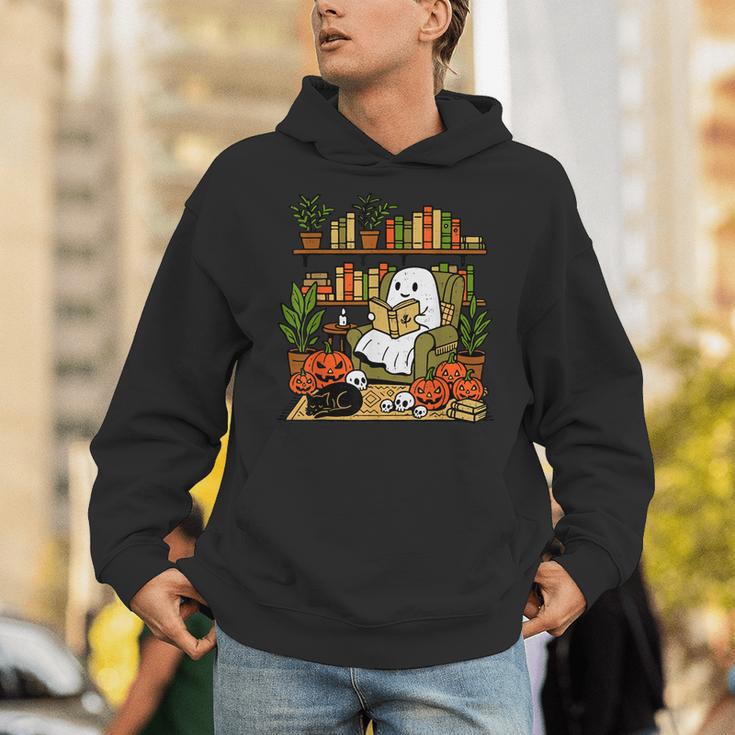 Ghost Library Reading Books Halloween Librarian Teacher Unisex Hoodie, funny gift Ghost Library Reading Books Halloween Librarian Teacher Unisex Hoodie, funny gift