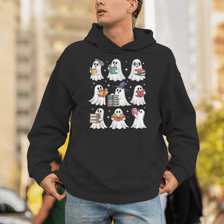 Ghost Reading Teacher Halloween Costume Librarian Book Lover Unisex Hoodie, funny gift Ghost Reading Teacher Halloween Costume Librarian Book Lover Unisex Hoodie, funny gift