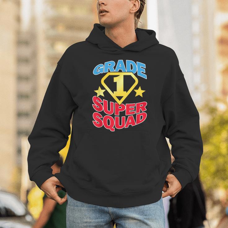 Grade 1 Super Squad Superhero Teacher Team Unisex Hoodie, Super Teacher Hoodies, funny gift