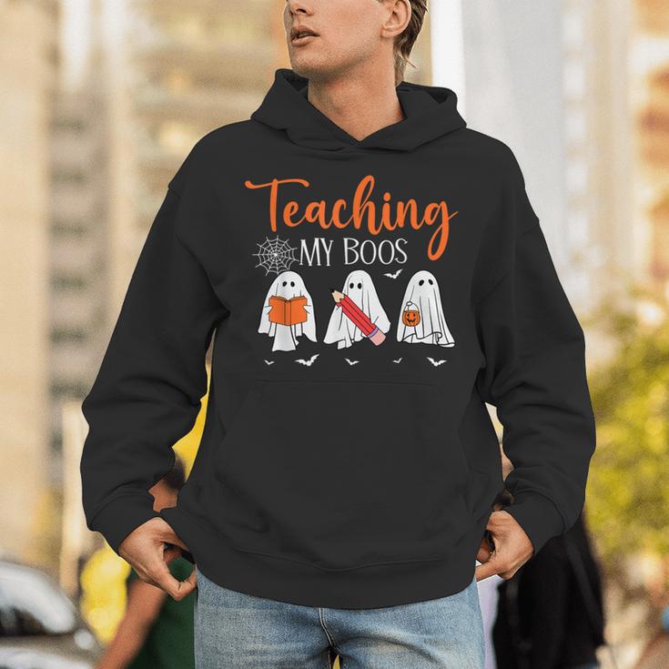 Halloween Ghost Teachers Teaching My Boos Costume Women Men Unisex Hoodie, funny gift