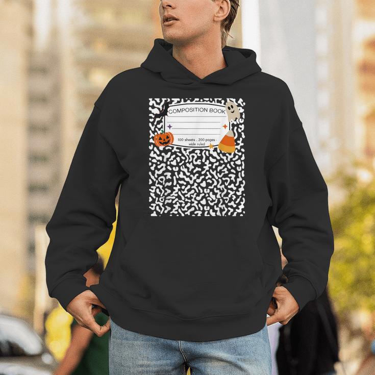 Halloween Teacher Composition Book Notebook Matching Group Unisex Hoodie, funny gift