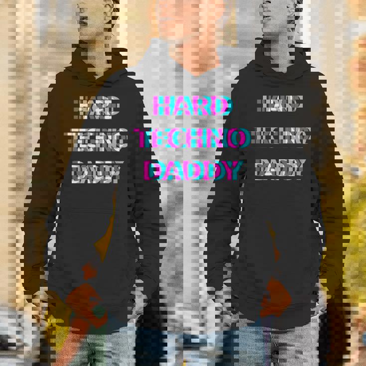 Hard Techno Daddy Edm Electro Music Festival Dad Father Rave パーカー