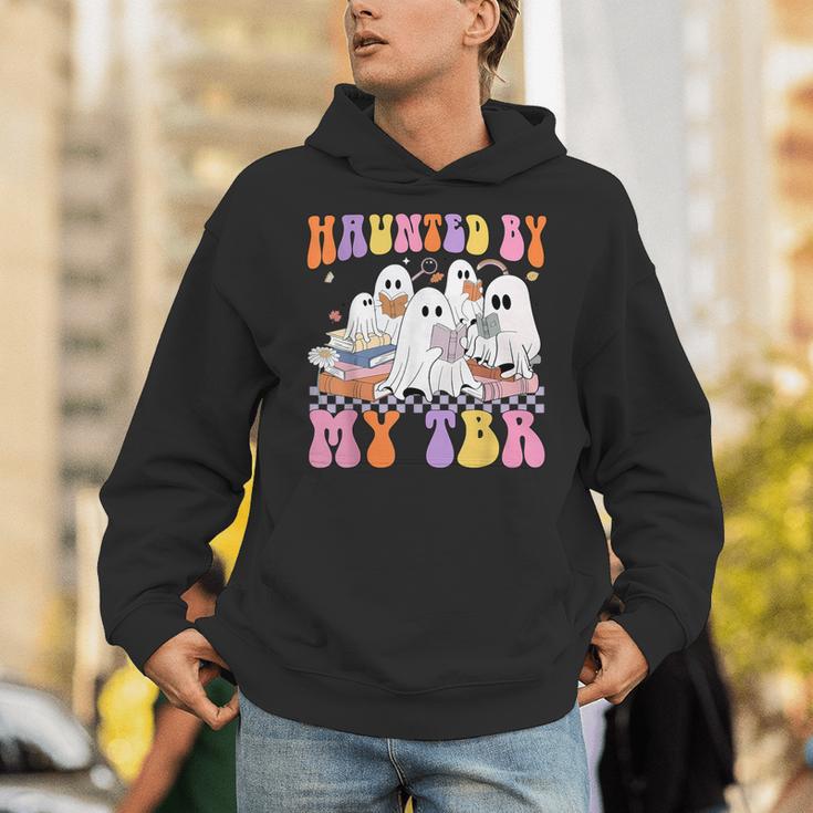 Haunted By My TBR Cute Ghosts Book Reading Teacher Halloween Unisex Hoodie, funny gift