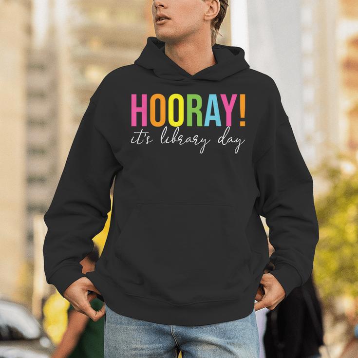 Hooray It's Library Day Teacher Reader Books Back To School Unisex Hoodie, funny gift Hooray It's Library Day Teacher Reader Books Back To School Unisex Hoodie, funny gift