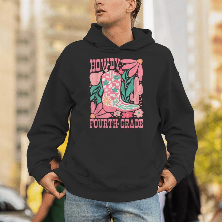 Howdy Fourth Grade Western 4th Grade Teacher Cowboy Cowgirl Unisex Hoodie, 4th Grade Teacher Hoodies, funny gift