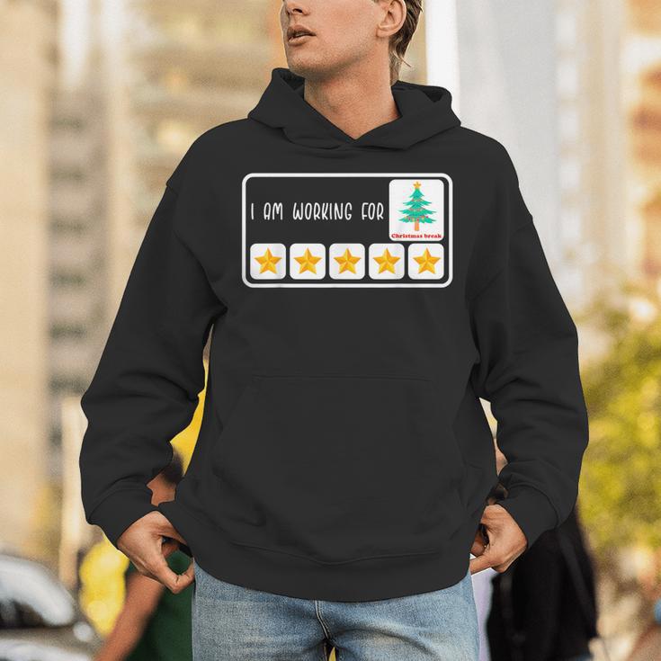 I'm Working For Christmas Break 5 Star Winter Teacher Stars Unisex Hoodie, funny gift I'm Working For Christmas Break 5 Star Winter Teacher Stars Unisex Hoodie, funny gift
