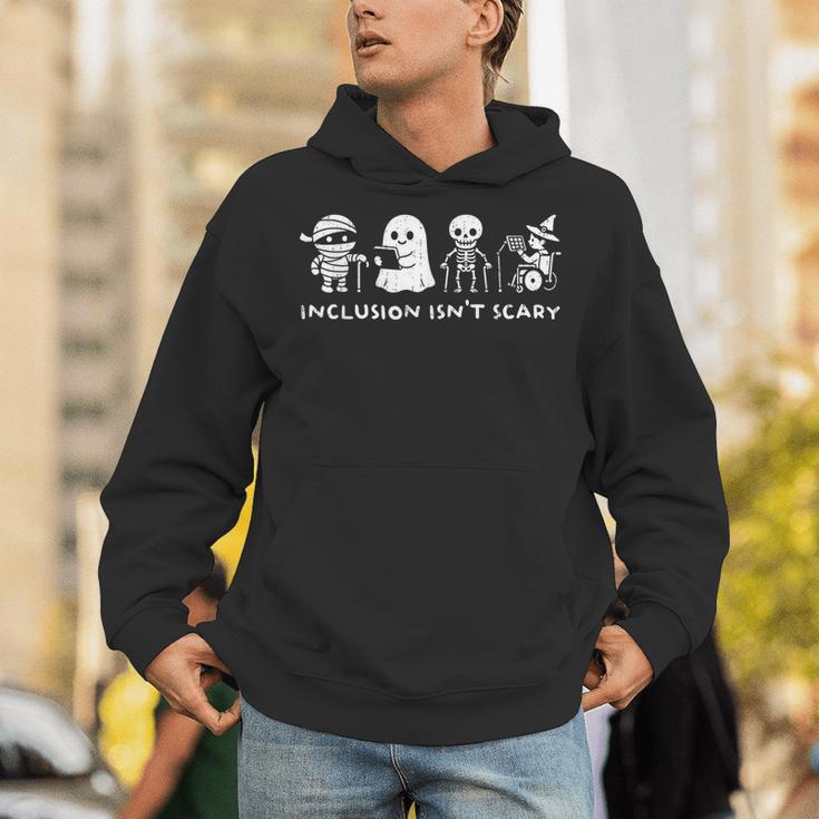 Inclusion Isn't Scary SLP Halloween Ghost Mummy Sped Teacher Unisex Hoodie, funny gift