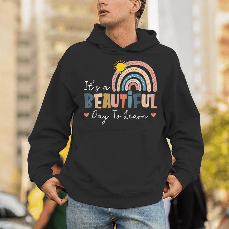 It's A Beautiful Day To Learn Cute Rainbow Boho Teacher Unisex Hoodie, funny gift It's A Beautiful Day To Learn Cute Rainbow Boho Teacher Unisex Hoodie, funny gift