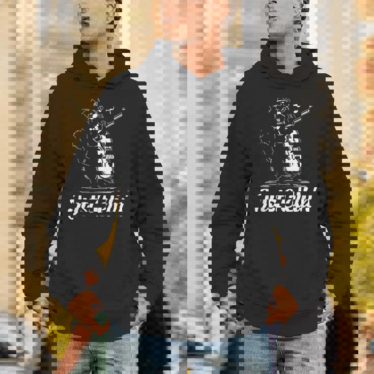 Just Cellin チェロ奏者 猫の音楽家 チェロを演奏 チェロ奏者 パーカー