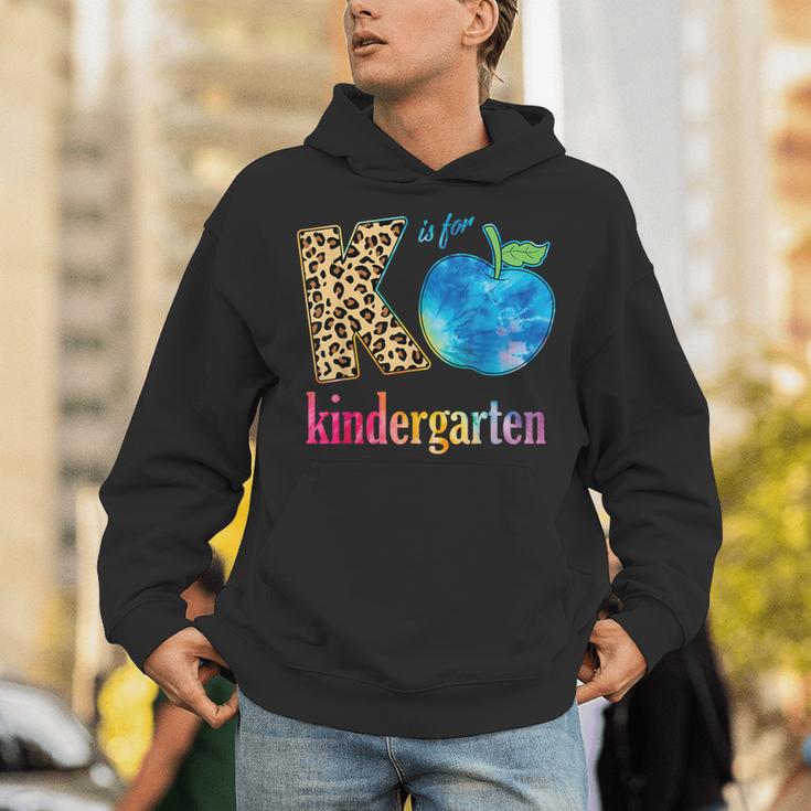 K Is For Kindergarten Teacher Tie Dye Back To School Kinder For Men Women Girls Kids Unisex Hoodie, funny gift