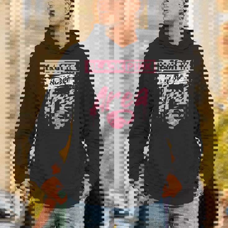 K-Pop 韓国ポップファッション ブラック ピンク 韓国 K-Pop好き向け パーカー