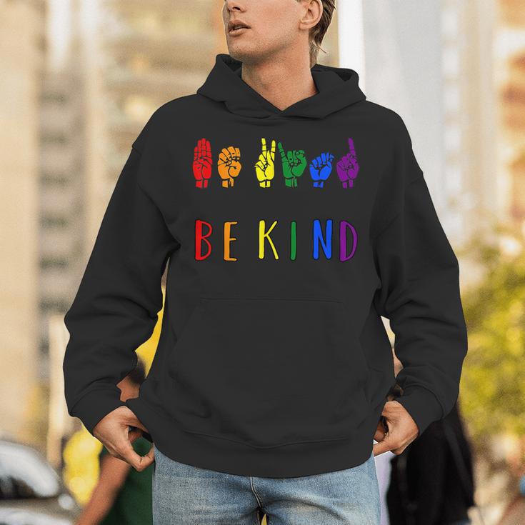 Be Kind Pride Sign Language Rainbow Teachers Interpreter ASL Unisex Hoodie, funny gift Be Kind Pride Sign Language Rainbow Teachers Interpreter ASL Unisex Hoodie, funny gift