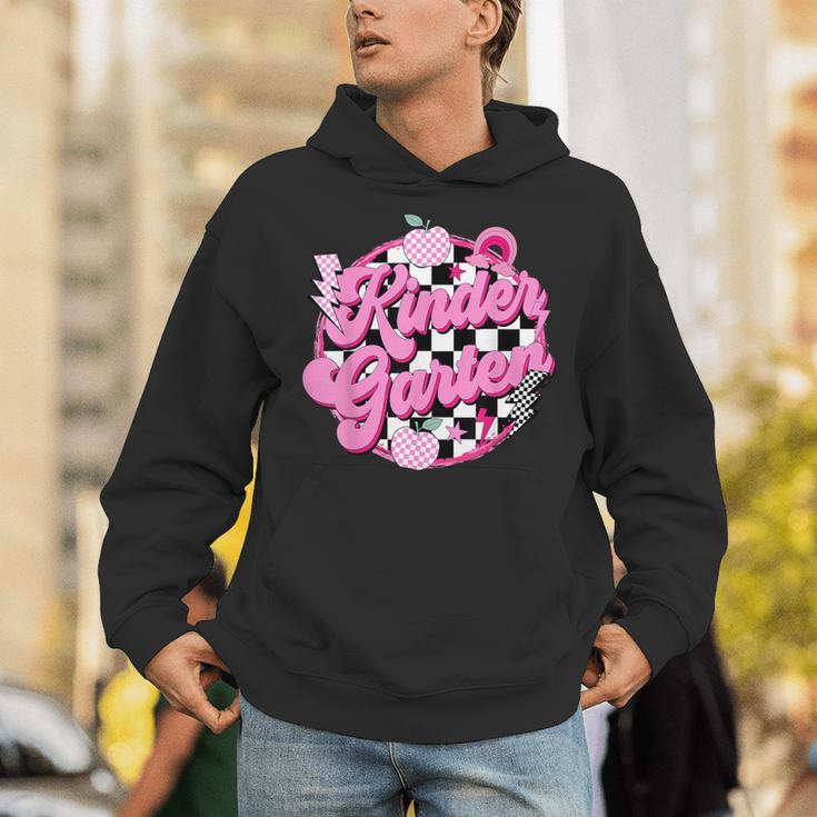 Kindergarten Teacher Women Checkered First Day Of School Unisex Hoodie, funny gift Kindergarten Teacher Women Checkered First Day Of School Unisex Hoodie, funny gift