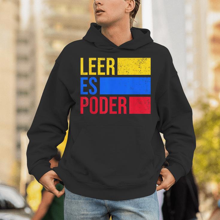 Leer Es Poder Colombian Spanish Teacher Maestra Colombia Unisex Hoodie, funny gift