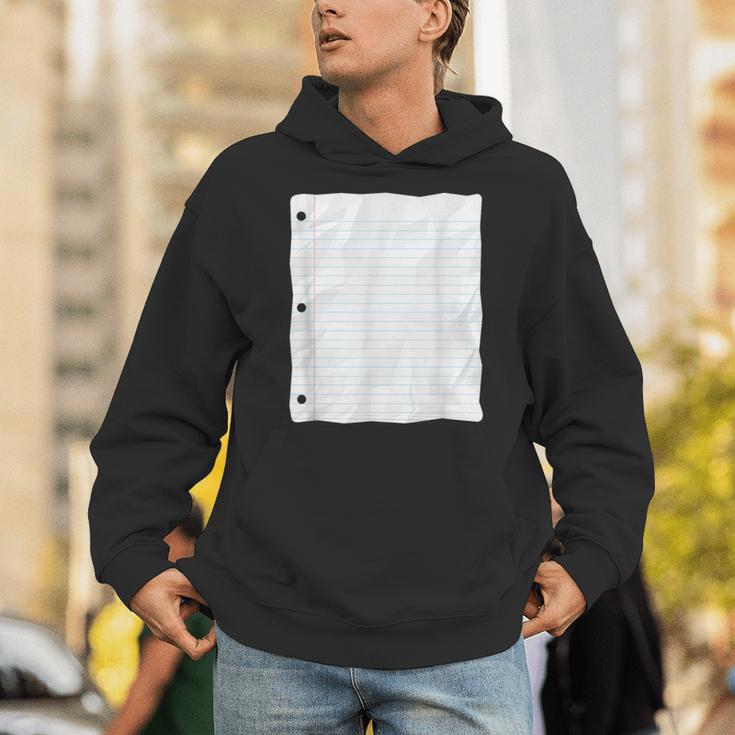 Lined Paper Notebook Halloween Costume For Students Teachers For Men Women Kids Unisex Hoodie, funny gift