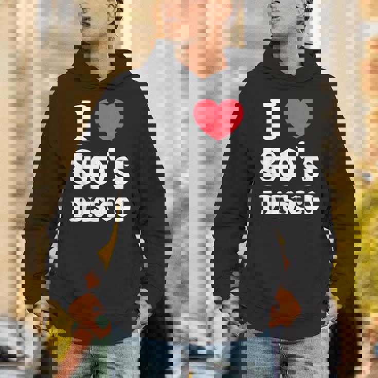 I Love 80S ディスコミュージック レトロディスコ パーカー