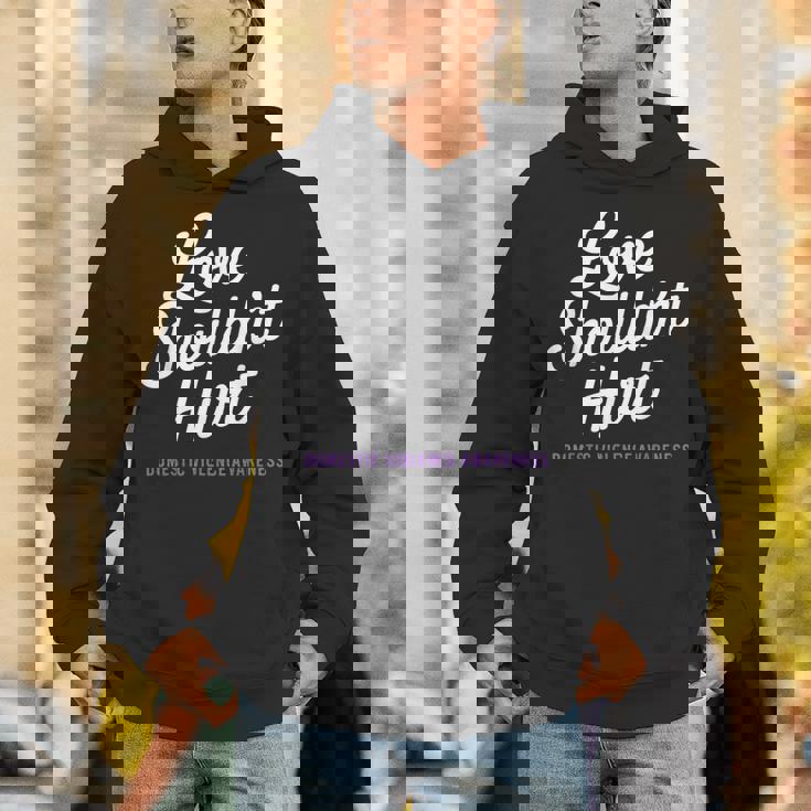 Love Shouldn't Hurt Domestic Violence Awareness Dv Support Hoodie Love Shouldn't Hurt Domestic Violence Awareness Dv Support Hoodie