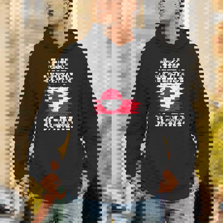 Make America Go Away グリーンランド国旗 アンティーク調 パーカー