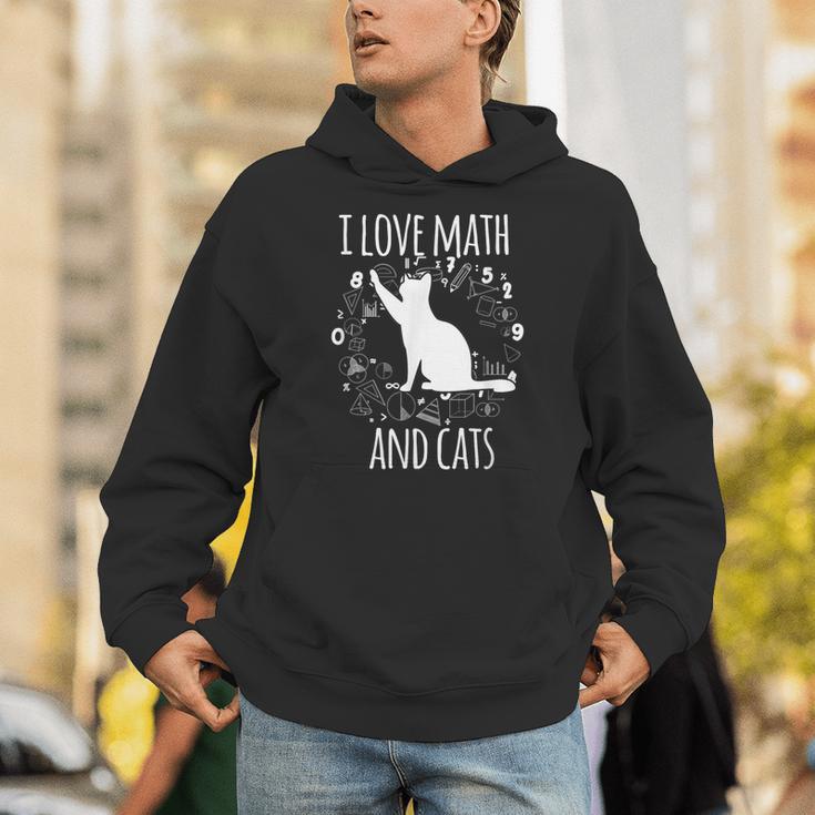 Math Nerd Math Teacher Cat Lover I Love Math And Cats Unisex Hoodie, funny gift