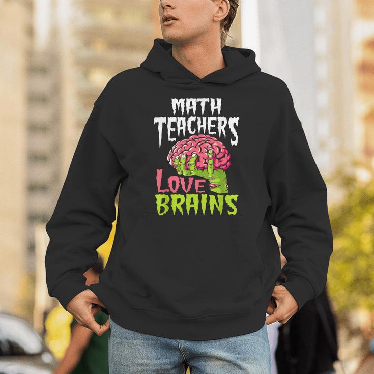 Math Teachers Love Brains Zombie Teacher School Halloween Unisex Hoodie, funny gift