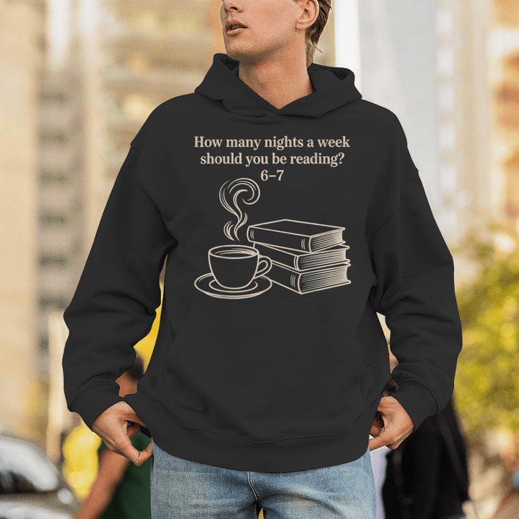 How Many Nights A Week Should You Be Reading 6-7 Teacher Fun Unisex Hoodie, funny gift How Many Nights A Week Should You Be Reading 6-7 Teacher Fun Unisex Hoodie, funny gift