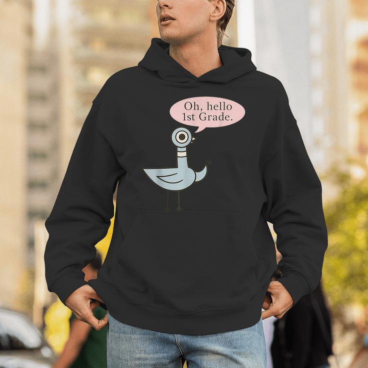 Oh Hello First Graders Cute Pigeon 1st Grade Teacher Unisex Hoodie, First Grade Teacher Hoodies, funny gift Oh Hello First Graders Cute Pigeon 1st Grade Teacher Unisex Hoodie, First Grade Teacher Hoodies, funny gift
