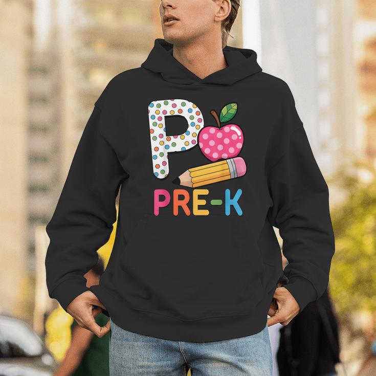 P Is For Pre K Teacher Student Pencil Apple Back To School Unisex Hoodie, funny gift P Is For Pre K Teacher Student Pencil Apple Back To School Unisex Hoodie, funny gift