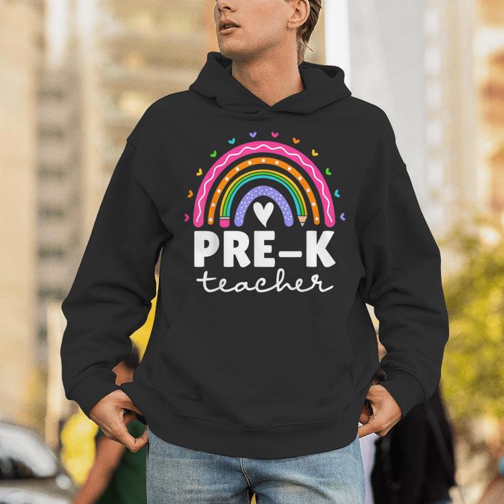 Pre-K Teacher Cute Pre Kindergarten For Teachers Rainbow For Men Women Kids Unisex Hoodie, funny gift