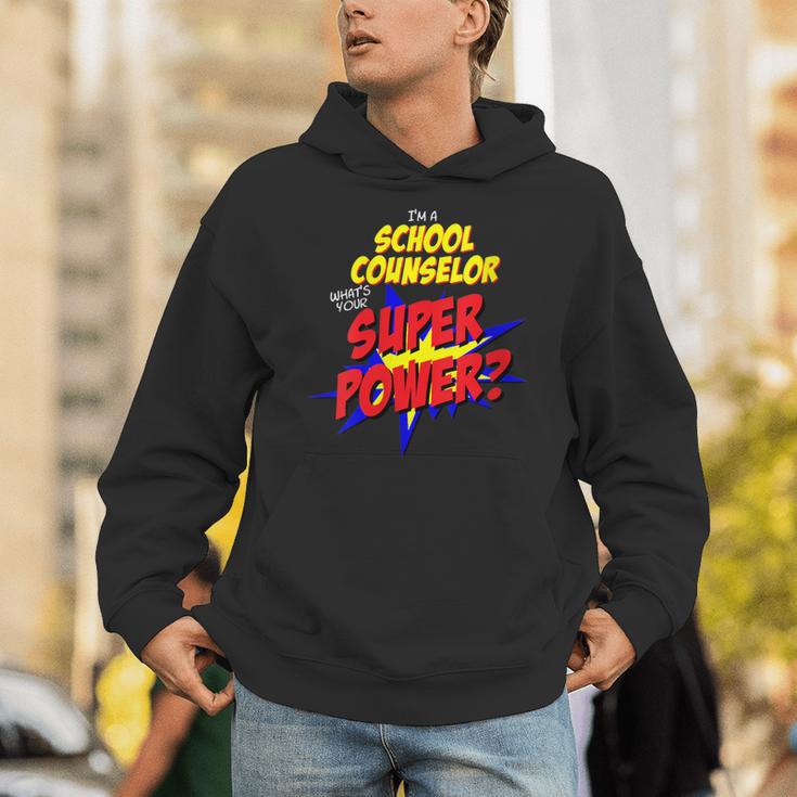 School Counselor Teacher Superhero Superpower Comic Book Unisex Hoodie, funny gift
