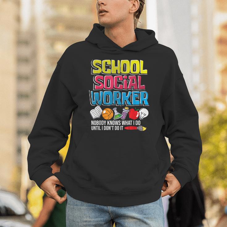 School Social Worker Teacher Caseworker Public Servant LSW Unisex Hoodie, funny gift