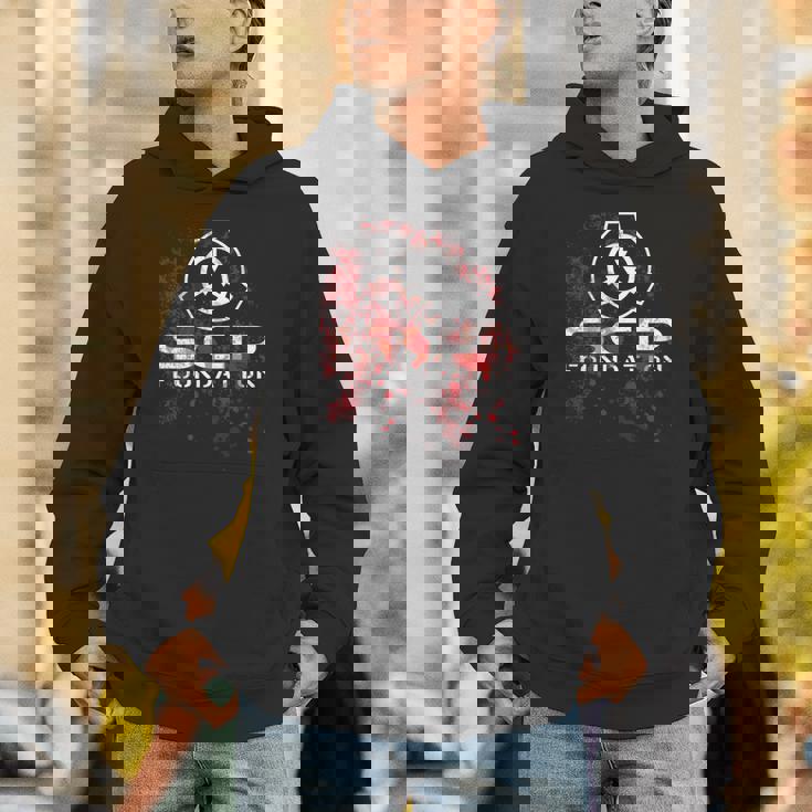 Scp、財団、血で 長袖tシャツ パーカー