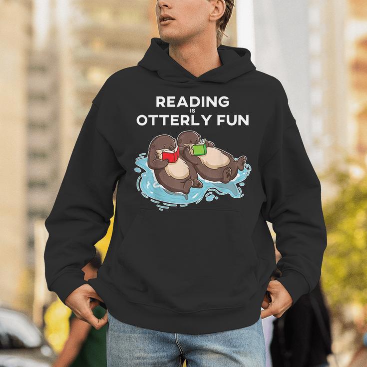 Sea Otter Book Reading Shirt For Bookworm Teachers Unisex Hoodie, funny gift