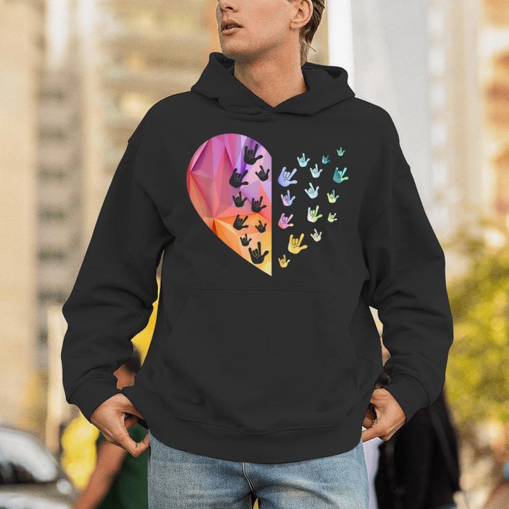Sign Language Heart ASL For Deaf Teacher Unisex Hoodie, funny gift Sign Language Heart ASL For Deaf Teacher Unisex Hoodie, funny gift