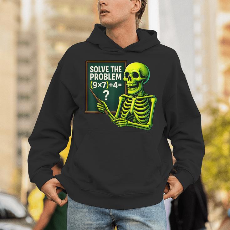 Solve The Problem Skeleton Teacher Halloween Math Six Seven Unisex Hoodie, funny gift Solve The Problem Skeleton Teacher Halloween Math Six Seven Unisex Hoodie, funny gift