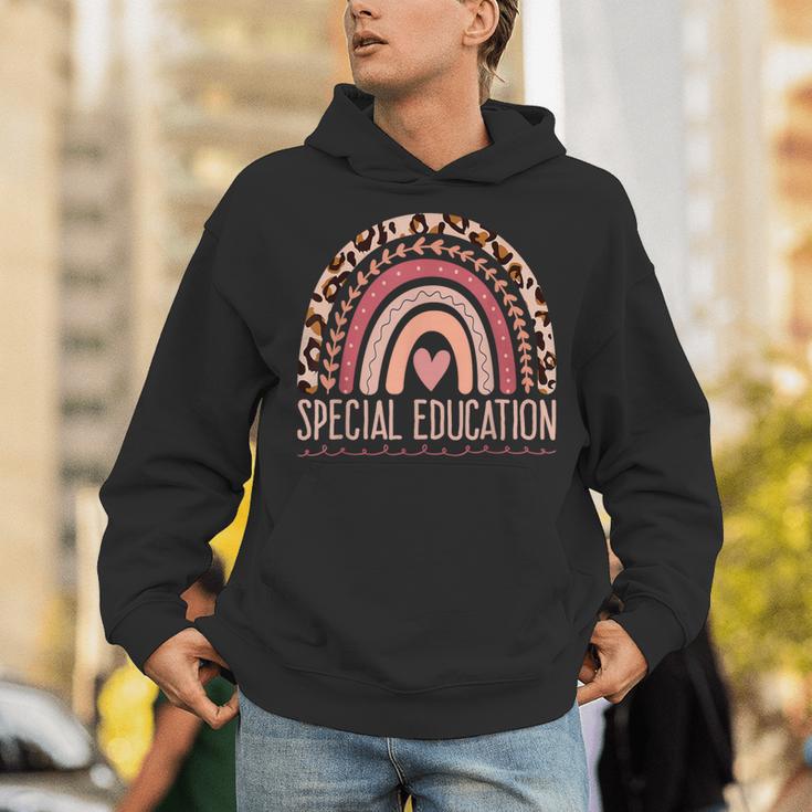 Special Education Shirt Teacher SPED Leopard Boho Rainbow Unisex Hoodie, funny gift Special Education Shirt Teacher SPED Leopard Boho Rainbow Unisex Hoodie, funny gift
