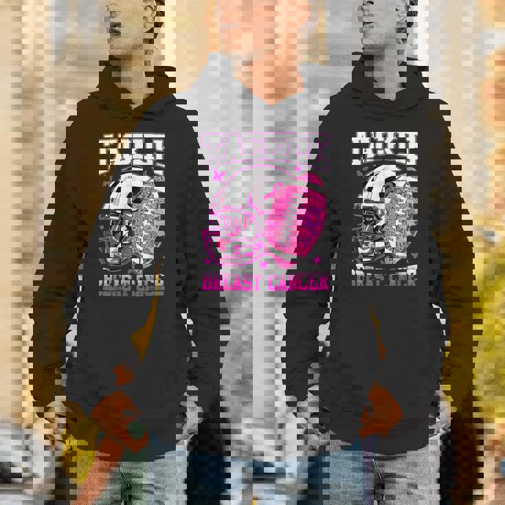 Tackle Breast Cancer Awareness Fighting American Football Hoodie