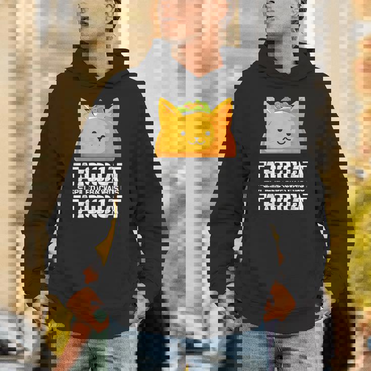 Tacocatpelled Backwards Is Tacocat ファニータコスキャットギフト パーカー