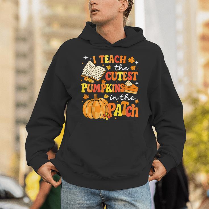 I Teach The Coolest Pumpkins In The Patch Teacher Halloween Unisex Hoodie, funny gift