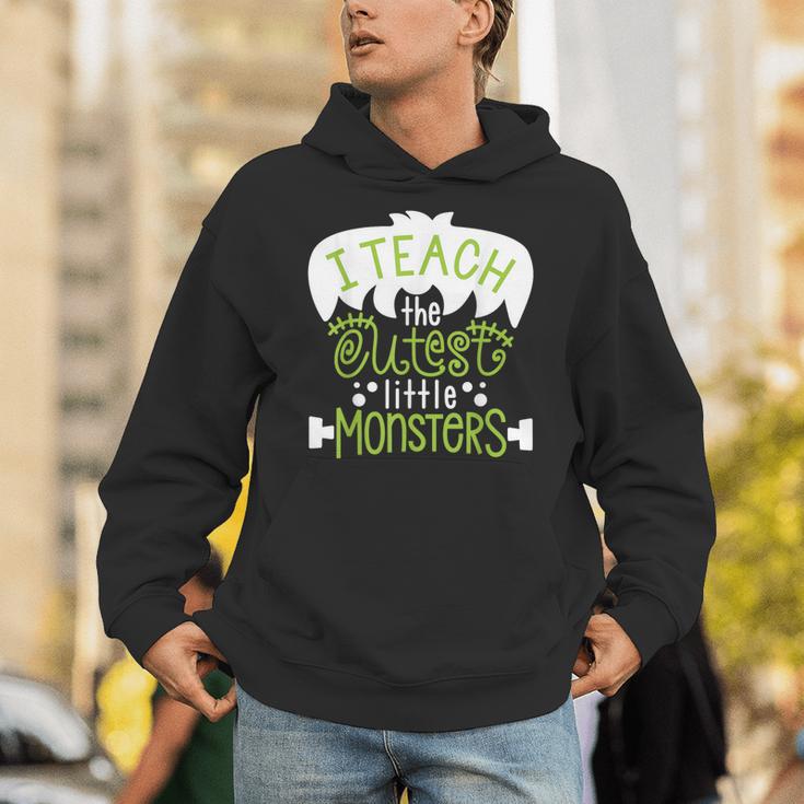 I Teach The Cutest Little Monsters Halloween Teacher Spooky Unisex Hoodie, funny gift I Teach The Cutest Little Monsters Halloween Teacher Spooky Unisex Hoodie, funny gift