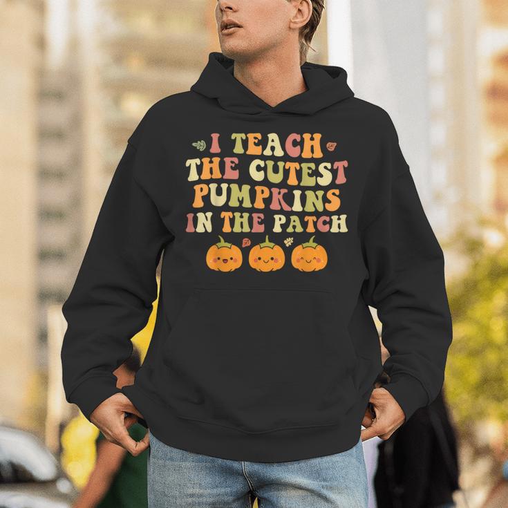 I Teach The Cutest Pumpkins In The Patch Fall Season Teacher Unisex Hoodie, funny gift