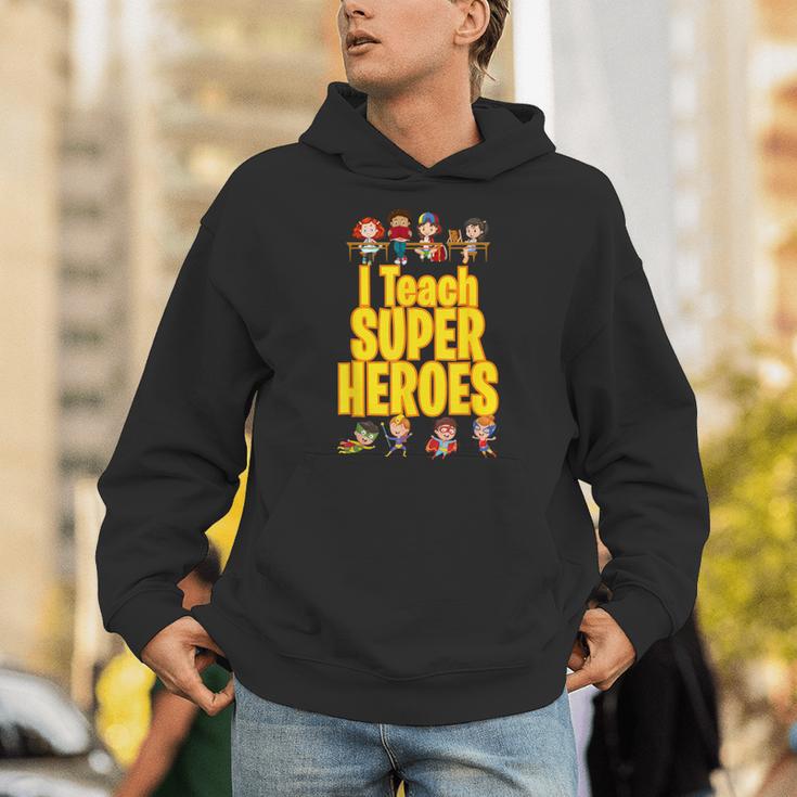 I Teach Super Heroes Comic Book Hero Teacher School Unisex Hoodie, Super Teacher Hoodies, funny gift I Teach Super Heroes Comic Book Hero Teacher School Unisex Hoodie, Super Teacher Hoodies, funny gift