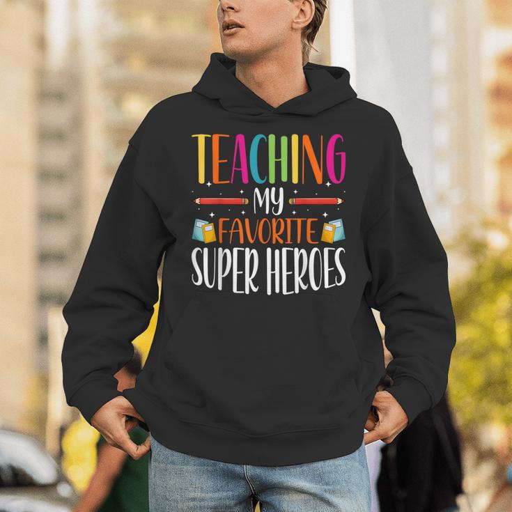 Teaching My Favorite Superheros Men Women SPED Teacher Unisex Hoodie, funny gift