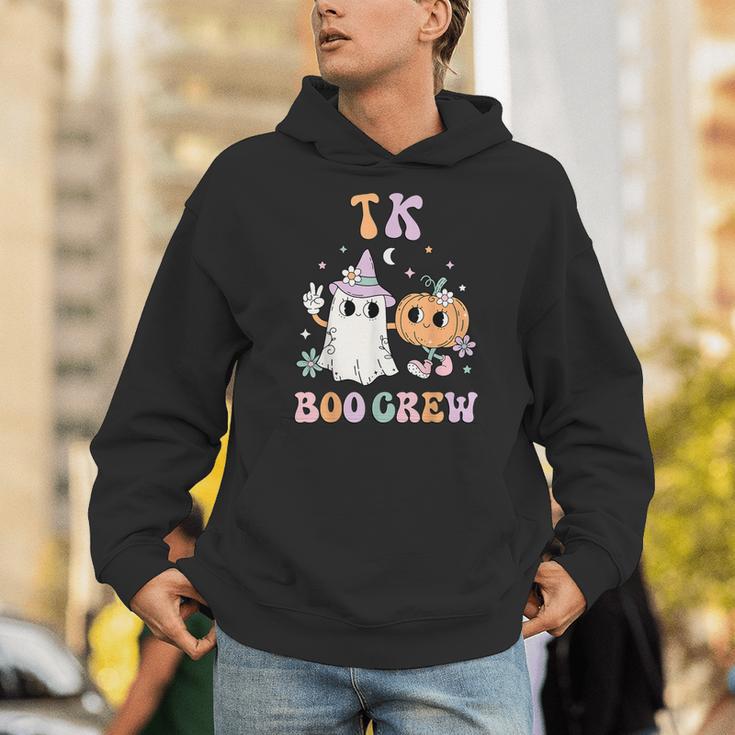 TK Boo Crew Retro Groovy Halloween Floral Ghost TK Teacher Men Women Kids Unisex Hoodie, Groovy Teacher Hoodies, funny gift TK Boo Crew Retro Groovy Halloween Floral Ghost TK Teacher Men Women Kids Unisex Hoodie, Groovy Teacher Hoodies, funny gift