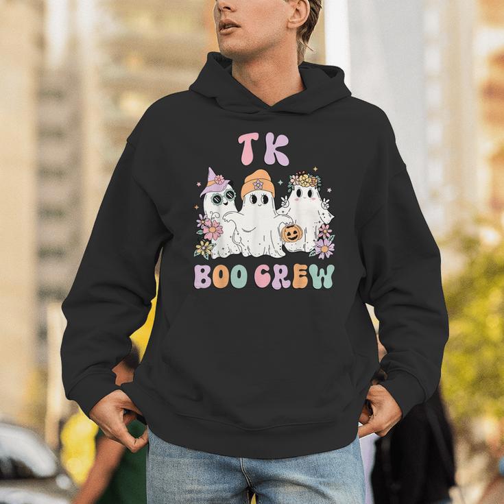 TK Boo Crew Retro Groovy Halloween Floral Ghost TK Teacher Unisex Hoodie, Groovy Teacher Hoodies, funny gift TK Boo Crew Retro Groovy Halloween Floral Ghost TK Teacher Unisex Hoodie, Groovy Teacher Hoodies, funny gift