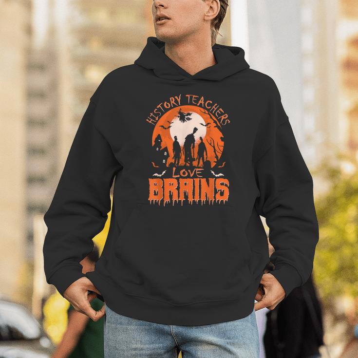History Teachers Love Brains Halloween Teacher For Men Women Unisex Hoodie, History Teacher Hoodies, funny gift